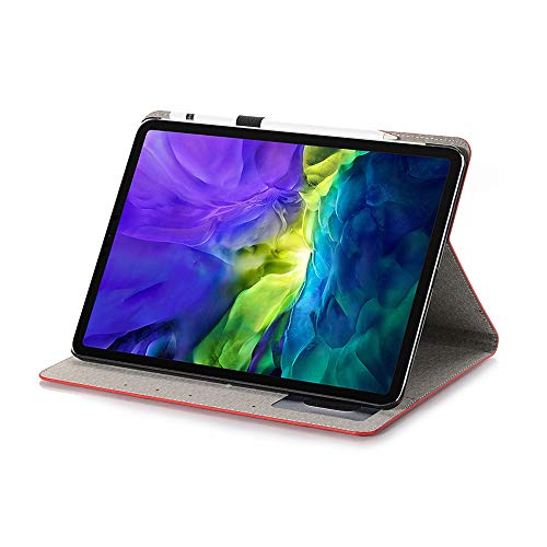 Ipad Pro 11 Inch 2022 2021 2020 2018 Case For Women, Ipad Air 5Th 2022 4Th 2020 10.9 Inch Case, Dmaos Crocodile Synthetic Leather Folio Smart Cover With Card Pencil Holder, Auto Sleep Wake - Red #TOP3