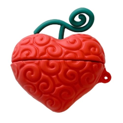 Image of for Samsung Galaxy Buds 2 Pro /Pro /2 /Live /FE Cover, Cute Popular Cartoon Devil Fruit Shape Silicone Headphone Case with Hook (Love Heart)