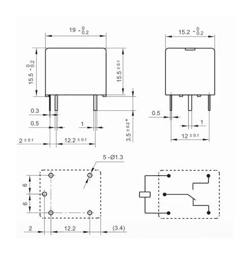 Relé RWH-SH-118D 18V con capacidad de 12A para control estable de alta corriente 2
