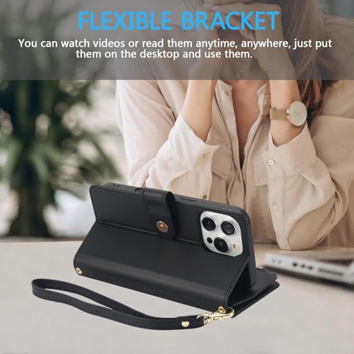 Étui portefeuille iPhone 16 Plus housse cuir clapet magnétique violet clair