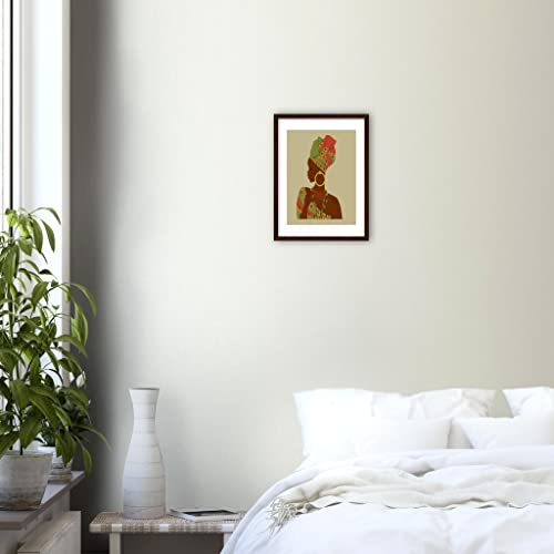 Art mural portrait africain sous cadre en bois pour réchauffer l'ambiance de la chambre