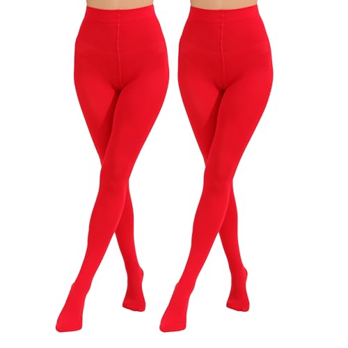 Image of Paralinda 2 Pairs Women's Solid Color Tights 80D, Soft Opaque Microfiber Tights