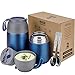 MAXSO 2 Pack Soup Thermo for Hot & Cold Food for Kids Adults, Vacuum Insulated Food Jar Thermal Lunch Containers, Travel Food Flask with Spoon (24 oz,17 oz) (Dark Blue) -  Dark Blue-new