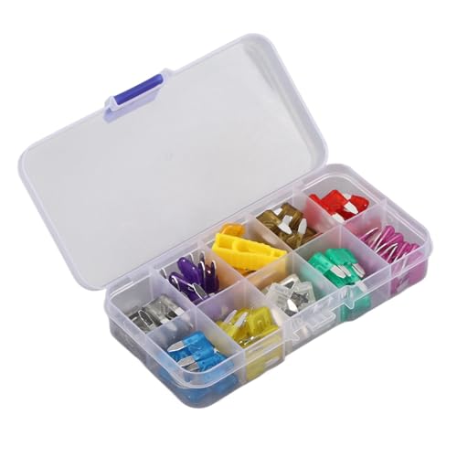 Bil Standard Blade säkring 100 st Zinklegering Mini -säkringar Set 2A 3A 5A 7.5A 10A 15A 20A 25A 30A 35A För fordonselektronik Autodelar