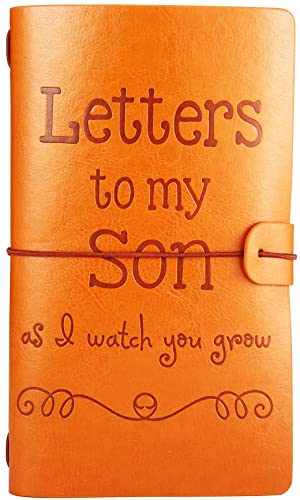 Image of FYSIA Son Gift-Baby Journal Gift Shower for Son-Letters to My Son,As I Watch You Grow-Baby Boy Keepsake-Mother to Son-Refillable Photo Diary Journal-Memory Notebook
