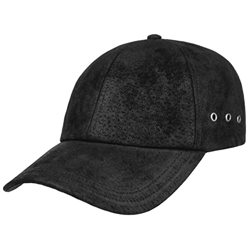 Casquette Stetson Rawlins en cuir véritable vintage et doublure coton marron pour homme et femme