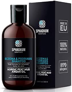 Psoriasis Shampoo with Peat Mud - Natural Scalp Treatment with Argan Oil. Also