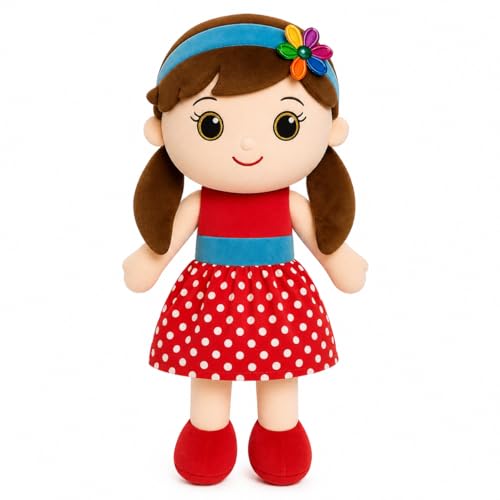 Image of Malina Cute Girl Soft Doll 57 cm | Multicolor Plush Toy for Kids | Soft & Washable Stuffed Doll for Boys & Girls