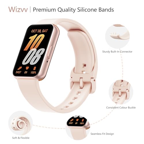 Pacote com 5 pulseiras de silicone compatíveis com Samsung Galaxy Fit 3, macia, ajustável, esportiva