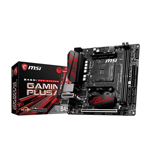 MSI B450I Gaming Plus AC, Sockel AM4, DDR4, HDMI, DisplayPort, 1x M.2, 6x USB 3.1 Gen1 Mini-ITX moderkort