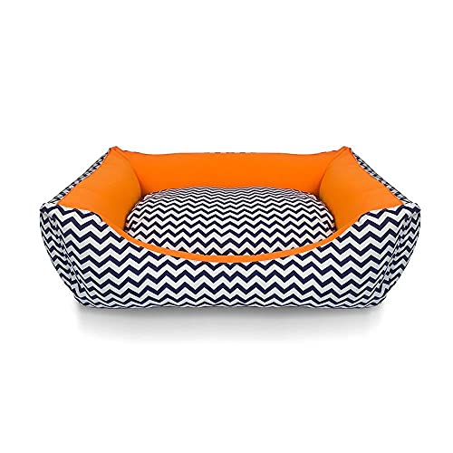 My Pet Brasil Luxo Ipanema Cama para Cães e Gatos, Laranja, Grande