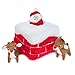 ZippyPaws Holiday Chimney Burrow Squeaky Plush Hide and Seek Dog Toy, X-Large