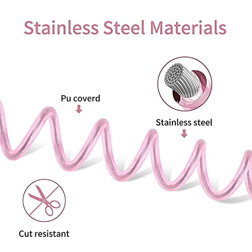 POBLLEM Anti Lost Wrist Link, Toddler Safety Leash with Key Lock, Safety Wrist Leash for Toddlers, Babies & Kids 8.2 feet Pink (red)