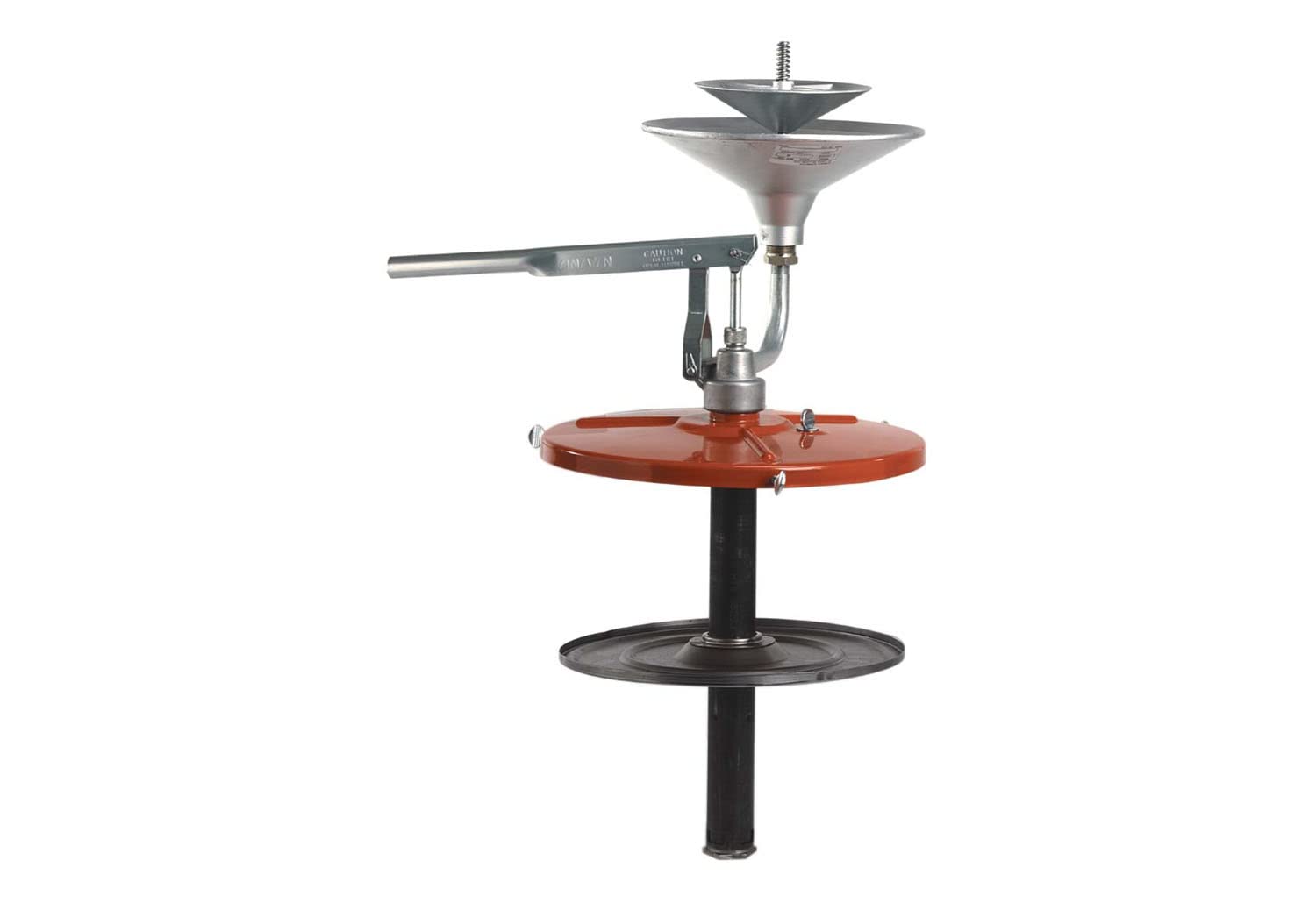 Lincoln 102929 Wheel Bearing Packer with Flexible Follower Plate, fits Bearings 1" to 9 1/2" OD and 9/16" ID Minimum, Clamps to 25 or 35 lb. Grease Drums, Includes 1 to 1-3/4" OD Adapter, Red