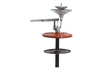 Lincoln 102929 Wheel Bearing Packer with Flexible Follower Plate, fits Bearings 1" to 9 1/2" OD and 9/16" ID Minimum, Clamps to 25 or 35 lb. Grease Drums, Includes 1 to 1-3/4" OD Adapter, Red