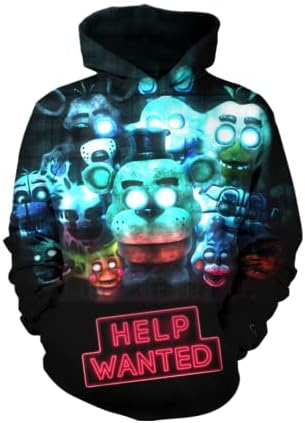 Annviopn Boys and Girls Fashion Game Novelty Hoodie Teen 3D Print Pullover Hoodie Kids Hooded Sweatshirts with Pocket 10-12 Years