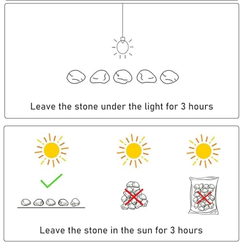 Image of AstonAndia Colorful Stones for Decoration Luminous Stones Fish Tank Ornament Decorative Stones Aquarium Decorative Items(120g)