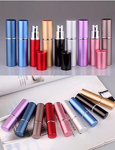 Image of Refillable Travel Perfume Atomizer Bottles, 3 Pcs 6ml Mini Portable Spray Bottles Refillable Perfume Aftershave Atomizer Empty Travel Bottles with Funnel (6ml (Pink+Silver+Black))