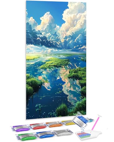 Punto de cruz diamante 5D Jumpdot de 70x40 cm: kit completo de pintura de diamantes para adultos
