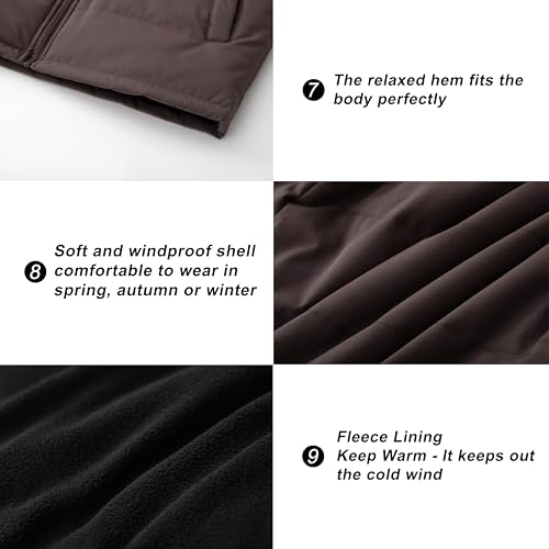 VtuAOL Men's Reversible Fleece Lined Vest Outdoor Lightweight Vest Sleeveless Jacket for Travel Hiking Casual4