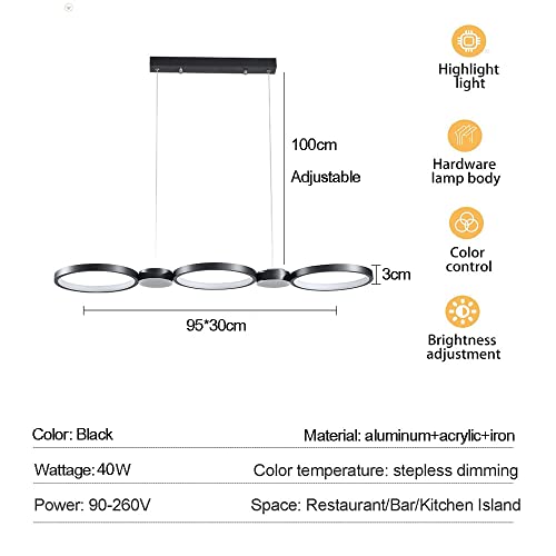 Suspension vintage à LED d'intensité variable avec longue bande de plafond - 3