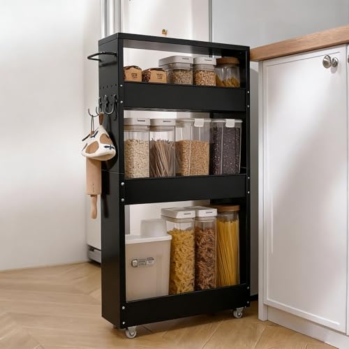Étagère de cuisine mobile pour optimiser le salon et le bureau