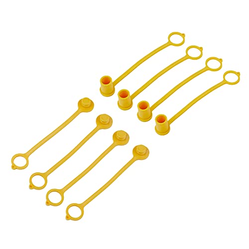 Timsec 1 4  Quick Connect and Disconnect Dust Cap and Plug Cover, Soft Rubber Port Plug and Dust Cap for Propane Natural LP Gas Hose Quick connectors, 8Packs   Lot