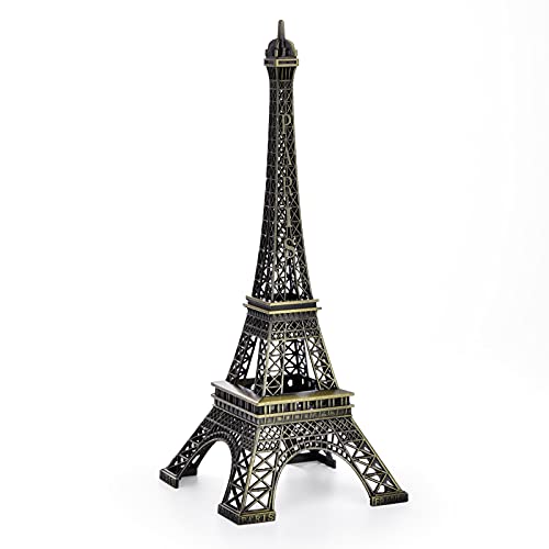 Relojes Decorativos, Home Improvement Estatua de la Torre Eiffel, de metal decorativo de París Francia, modelo de torre Eiffel, soporte de réplica para decoración de tartas, decoración de mesa,...