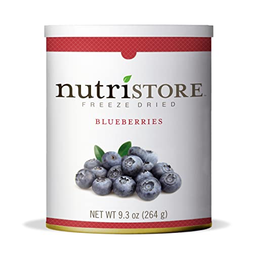 Nutristore Freeze Dried Blueberries | #10 Can Fruit | Perfect Healthy Snacks | Bulk Survival Emergency Food Storage Supply | Low Carb/Calorie Canned Camping/Backpacking Supplies | 25 Year Shelf Life