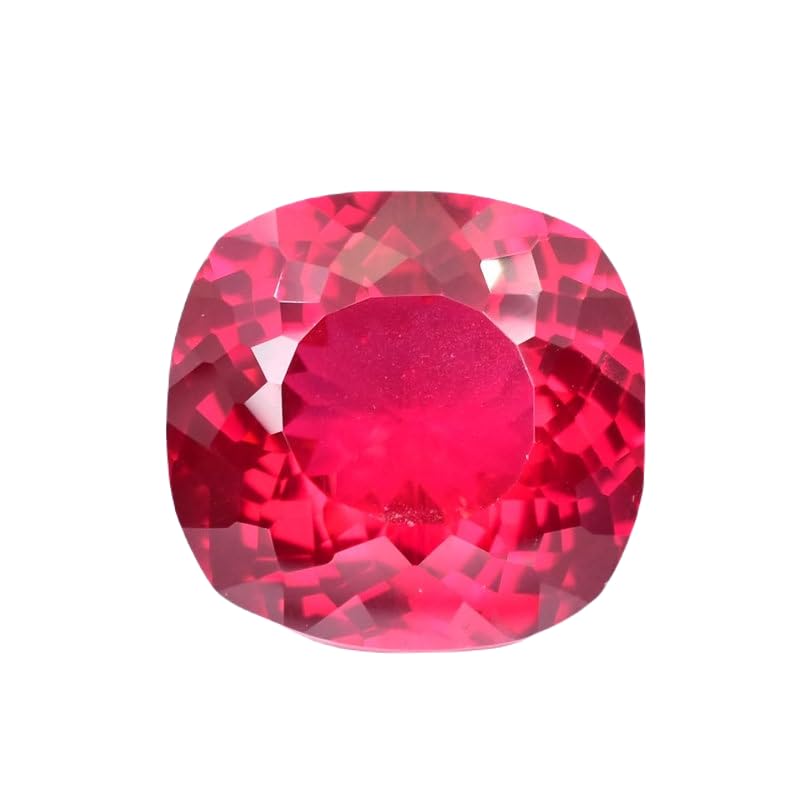 Rubis naturel 16x15mm gemme coussin facettée pour fabrication bijoux collier pendentif