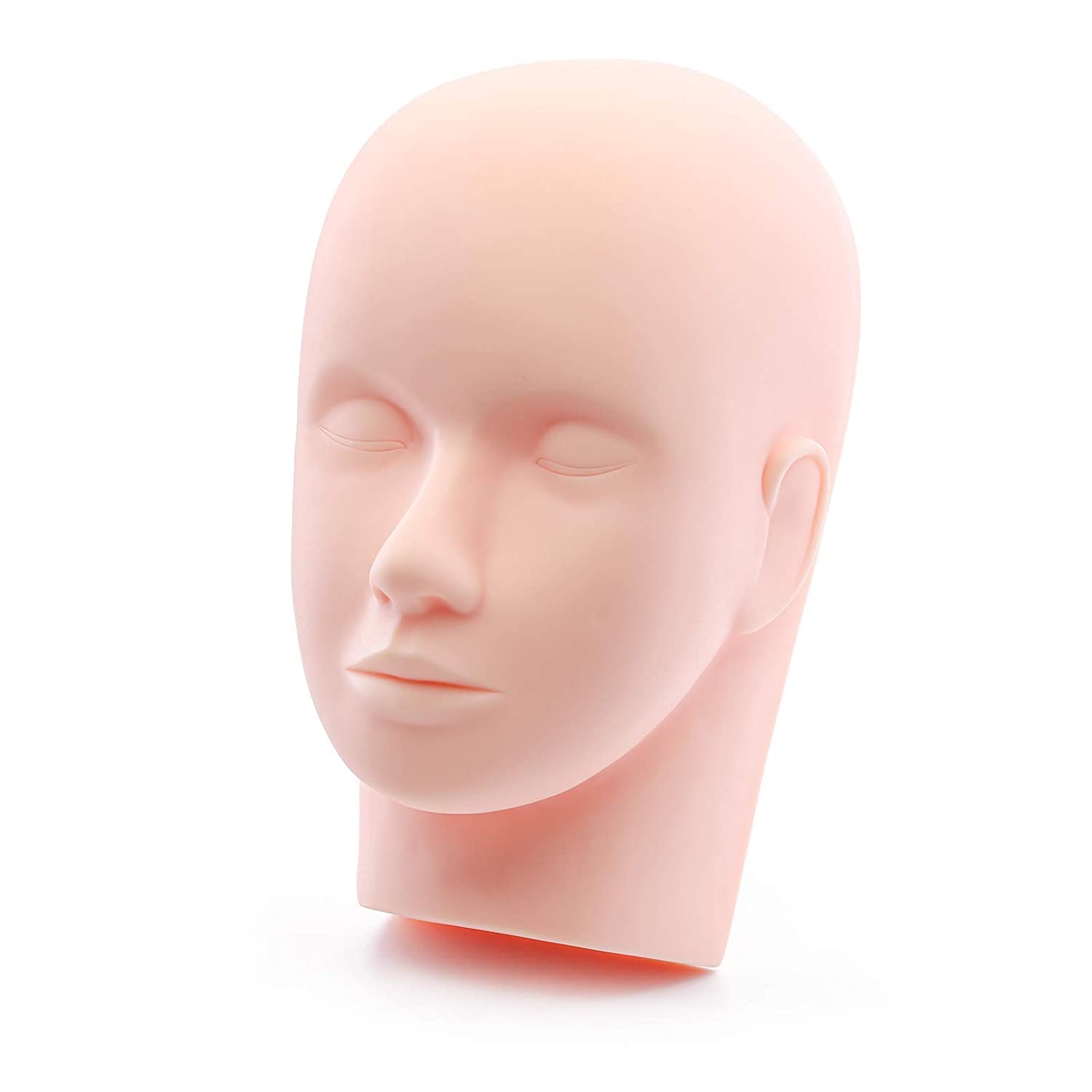 Fortive Lash Mannequin Head Silicone and Plastic Head Esthetics Mannequin Head Practice Training Head Makeup Head Makeup Mannequin Training Head for Practice Makeup Massage (1 Pcs) 2