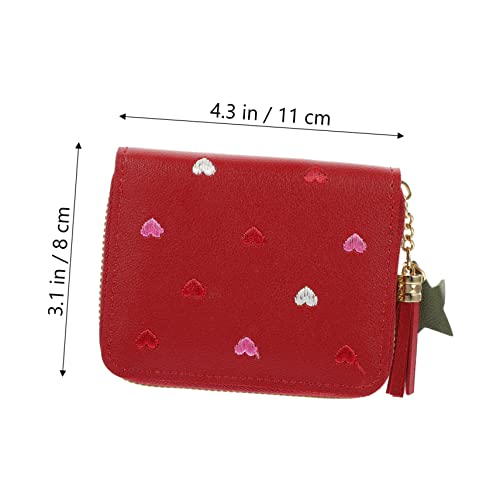 PU Imitation Leather Cards Holder Wallet for Women Small Cute Change Purse Lightweight Card Coin Organizer for School Shopping Work2