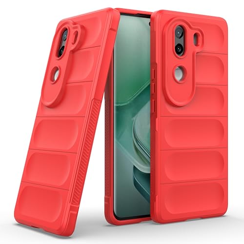 Image of amazon basics Back Case Cover for Vivo V40e 5G | Compatible for Vivo V40e 5G Back Case Cover | Liquid Silicon Magic Case for Vivo V40e 5G with Camera Protection | Red