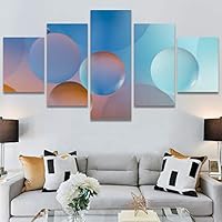 SIGNWIN 5 Panel Canvas Wall Art Modern Art 3D Abstract Abstract Brushstroke Contemporary Digital for Home Decorations Ready to Hang - 60