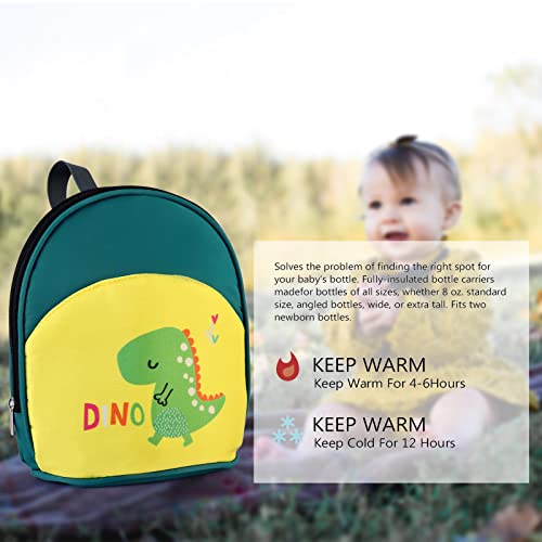 Trendplay Baby Bottle Cooler Tote Bags, Insulated Breastmilk Cooler Bag, Nursing Bottle Cooler Warmer Bag For Nursing Mom Daycare Travel, Dinosaur #TOP4