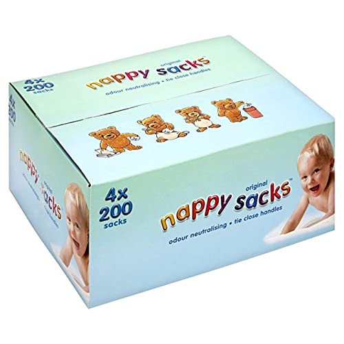 Polylina Bolsas para pañales Jumbo Box - 4 paquetes de 200 (800 en total) - ¡En realidad el producto que se muestra en la imagen!