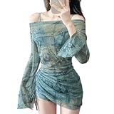 [ZeoYoee] 水着 レディース ビキニ セパレート 3点セット 体型カバー セットアップ セクシー スポーツ 洋服見え ビキニ水着 タンキニ 胸パッド付き ショートパンツ 長袖 透け感 韓国風 UVカート 海水浴 温泉 ビーチ