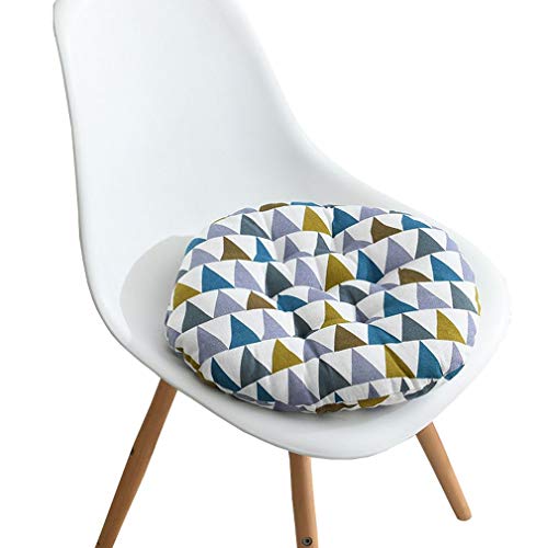 COMVIP Coussin de Chaise Imprimé Doux Classe Bureau Galette de Chaise 40x40cm Rond-Triangle Multicolore