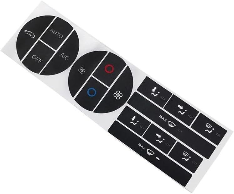 Car Air Conditioning Dash Button Sticker for Ford Mondeo MK3 2000-2007,Radio Dash Buttons Decal Replacement Stickers Auto Interior Accessories