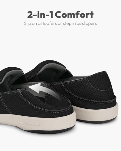 Slip On Shoes for Men, Breathable Loafers for Men with Arch Support, Comfortable Boat Shoes, Orthopedic Non Slip Indoor & Outdoor Loafer with Foldable Heel4