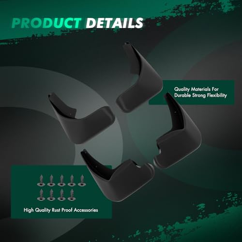 Image of SCITOO Set of 4PCS Universal mud Flaps for 2011-2018 for Ford Fiesta Front & Rear mud Flaps Splash Guard Set