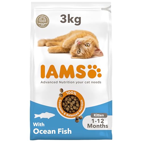 IAMS Dry Cat Food for Kittens, Ocean Fish, 3 kg