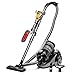 Ovente Bagless Canister Cyclonic Vacuum – HEPA Filter – Includes Pet/Sofa Brush, Bendable Multi-Angle Brush, Crevice Nozzle/Bristle Brush, Retractable Cord – Featherlite – ST2620 Series (Black)