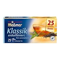 Meßmer Klassik entkoffeiniert | fein-aromatisch | 25 Teebeutel | Vegan, Glutenfrei, Laktosefrei