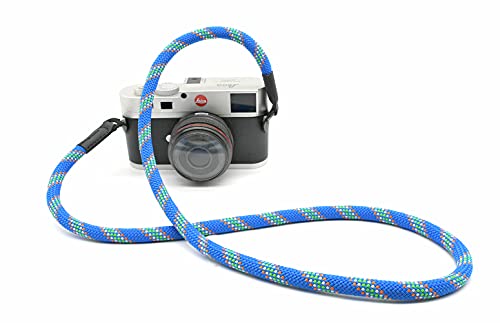 wieehtes Kameragurt aus Seil:105cm Nylon Kletterseil Kamera Hals Schultergurt für Spiegellose/Kleine Kameras(Blau) – Bild 4