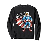 Noah USA Eagle Patriotic Superhero for Boys Name Noah Sweatshirt