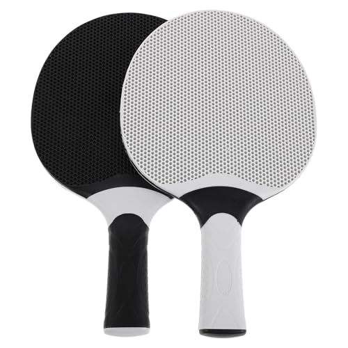 Raquettes de tennis de table en caoutchouc composite blanche et noire pour entraînement