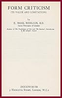 Form criticism: Its value and limitations B00088CWRI Book Cover