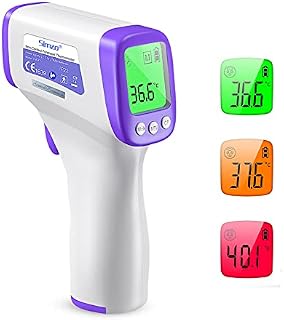 Forehead Thermometer for Kids and Adults, Non-contact Digital Thermometer Temperature Checker for Fever Alarm, Accurate Reading and Memory Function, LCD Display