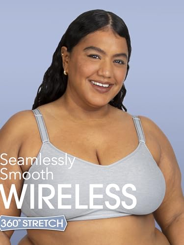 Fruit of the Loom Women's 2-Pack Stretch Wireless Bra w/Built in Pads4